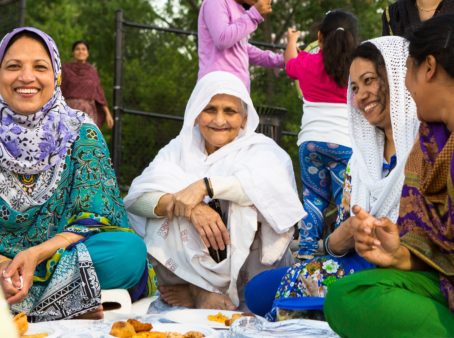 Women share Iftar meal during last year's soccer nights