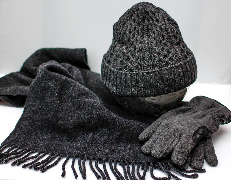Image of grey winter accessories